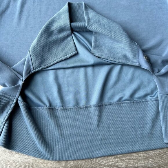 Everyday Sunday Blue  Mockneck Boxy Fit Sweatshirt - Picture 12 of 16